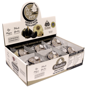 Ajo Negro en caja expositora de 6 unidades