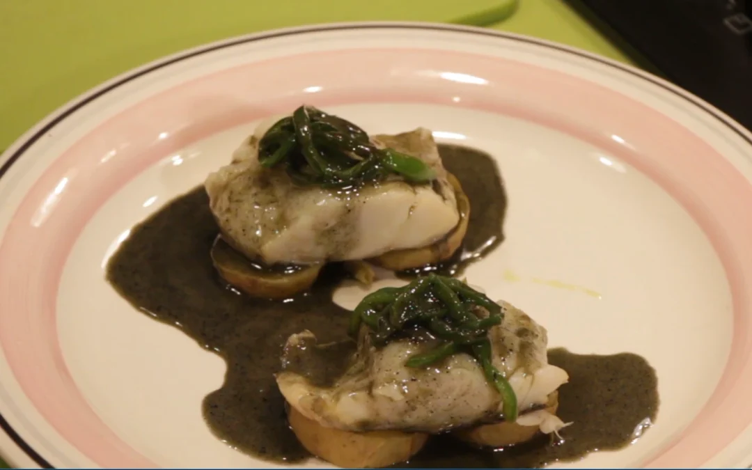 Bacalao con pilpil de Ajo Negro